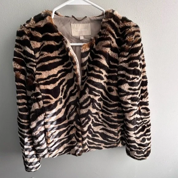 Banana Republic Cropped Zebra Print Lady Jacket - Picture 2 of 12